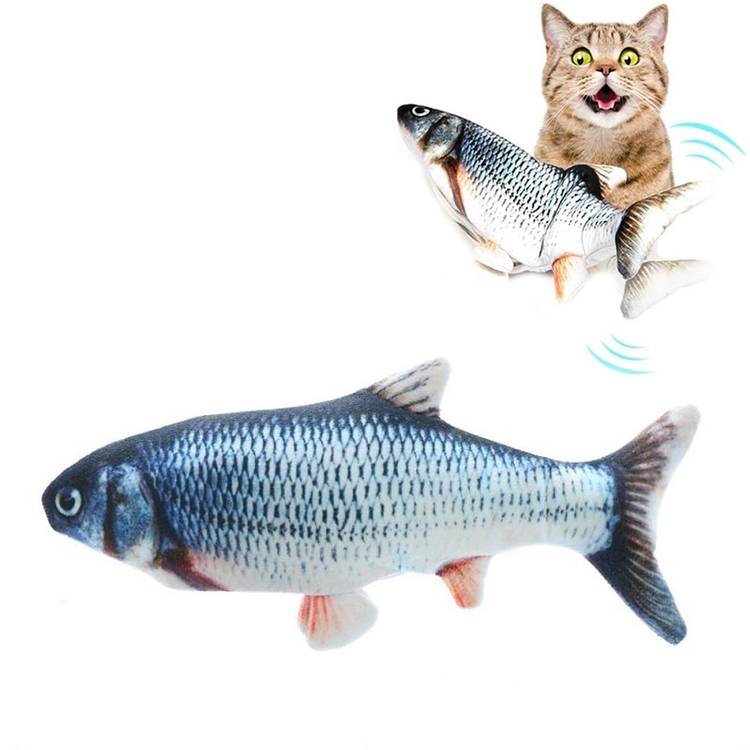 USB rechargeable pet simulation fish electric cat interactive toy, size: 30cm, style: crucian carp
