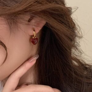 Elegant Women’s Light Luxury Pearl Double Layer Earrings with Diamond Earrings, Specification: EH1628 One Pair