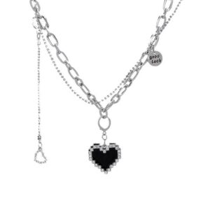 Women’s letters Versatile titanium steel necklace Fried Dough Twists chain