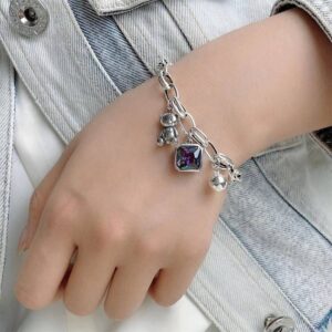 925 Sterling Silver Retro Open Bracelet Handpiece11