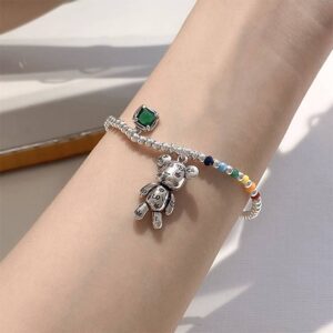 925 Sterling Silver Retro Open Bracelet Handpiece17