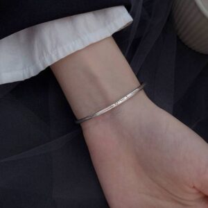 925 Sterling Silver Retro Open Bracelet Handpiece28