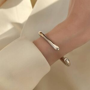 925 Sterling Silver Retro Open Bracelet Handpiece31