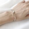 925 Sterling Silver Retro Open Bracelet Handpiece34