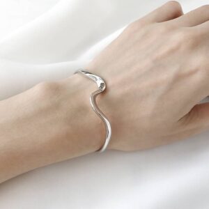 925 Sterling Silver Retro Open Bracelet Handpiece34