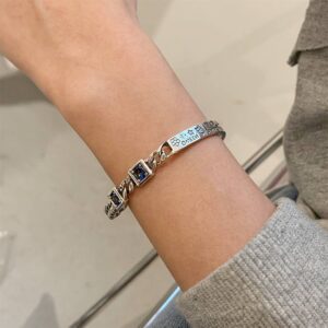 925 Sterling Silver Retro Open Bracelet Handpiece36