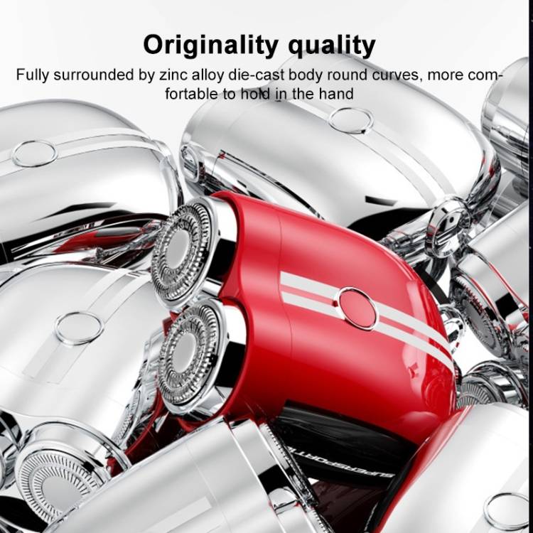 Portable wet and dry dual shaving IPX7 waterproof electric shaver (black)