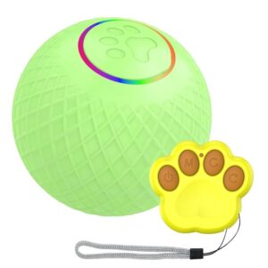 C2 Smart Pet Cat Toy Ball Luminous Yo-Yo Diameter 5.5cm Remote Control Version (Green)