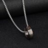 Hip Hop Versatile Thick Ring Pendant Long Men’s and Women’s Pendant Instagram Style Women’s Bounce Di Personalized Sweater Chain 70cm