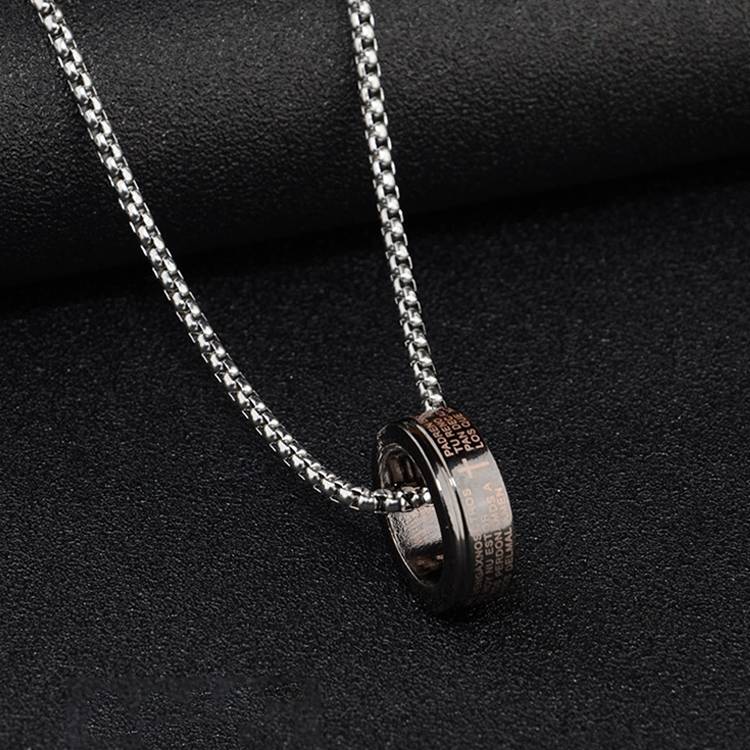 Hip Hop Versatile Thick Ring Pendant Long Men's and Women's Pendant Instagram Style Women's Bounce Di Personalized Sweater Chain 70cm