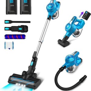 INSE S6P Pro Cordless Vacuum Cleaner: 28Kpa, 300W, 10-in-1, 2 Batteries, 90min Runtime, Ideal for Pet Hair, Carpets, and Hard Floors.