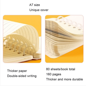 A7 Side Flip Coil Book Pocket Mini Notebook Diary Portable Office Organizer