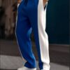 Men’s Casual Sweatpants Straight Leg Trousers Black Navy Blue