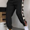 Men’s Patchwork Drawstring Sweatpants-2