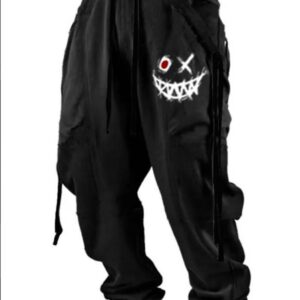 Men’s Cotton Blend 3D Print Sports Joggers