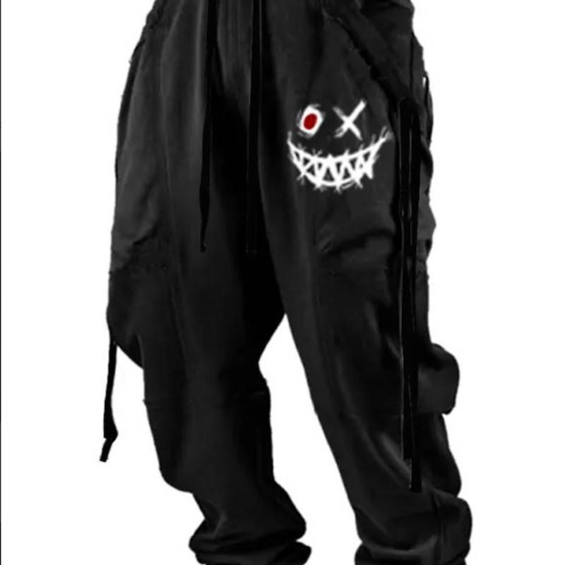 Men's Cotton Blend 3D Print Sports Joggers