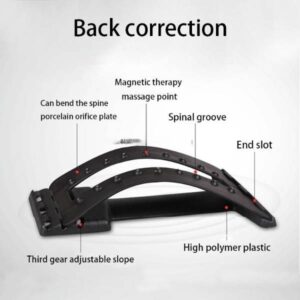 Magnetic therapy traction device for lumbar disc herniation, lower back pain massage, household stretching corrector, backrest for spine