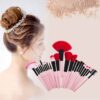 G-24-007 24-in-1 wooden handle makeup brush, foundation brush, makeup tool set (color: pink)