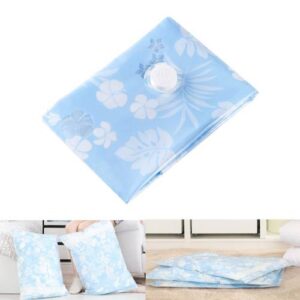 Space Saving Orchids Pattern Vacuum Storage Bag, Thinken Quilts Clothing Vacuum Seal Storage Bag, Size: 80 110 cm