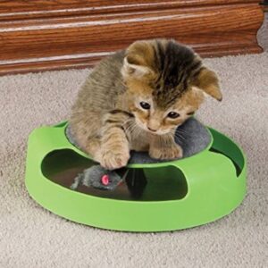 Plastic cat and mouse carousel, funny cat interactive carousel, pet cat toy