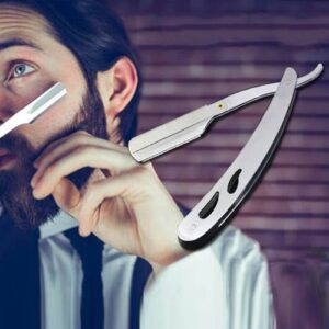 Stylist exclusive old-fashioned shaver, stainless steel double-sided shaver holder, hair clipper, eyebrow trimmer holder