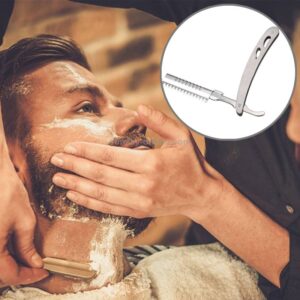 Old style manual shaver holder for shaving, shaving, hair shaving, eyebrow trimming, hair beautification, and hair cutting