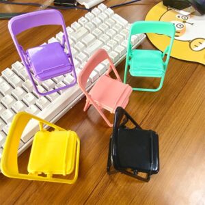 Creative Mobile Phone Holder Mini Chair Macaron Color Foldable Cell Phone Holder Promotional Gift