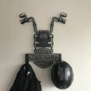 Customized motorcycle helmet holder, a great gift for cyclists