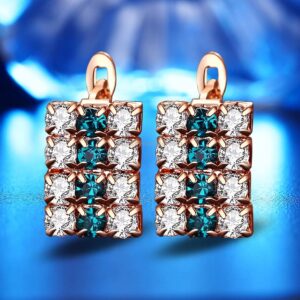 Creative crystal rectangular fashionable temperament female earrings