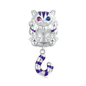 Sterling Silver S925 Fantasy Magic Cat Pendant Accessories DIY Bracelet Beads