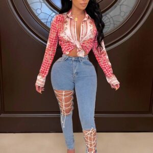 LW High Stretchy Bandage Design Pocket Solid Skinny Jeans