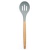 Silicone Wood Handle Leak Soup Spoon Heat-resistant Cooking Colander Spoon Kitchen Tools