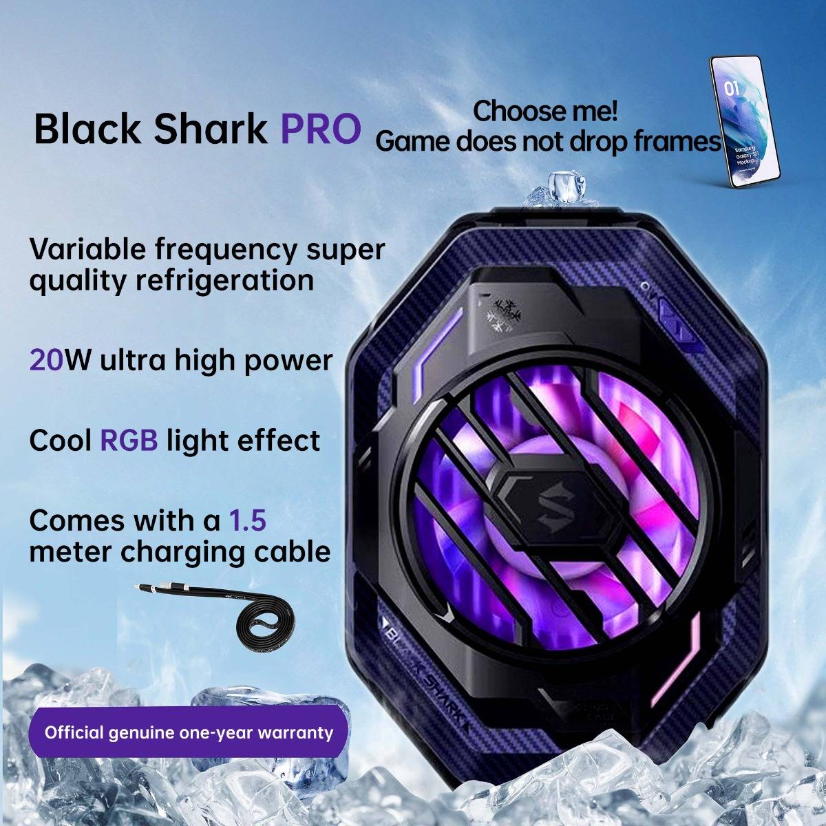 BLACK SHARK 3PRO mobile phone radiator ice cooling back clip power semiconductor Cold fan