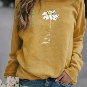 Patchwork Long Sleeve Sweatshirts with Stylish Print Designs