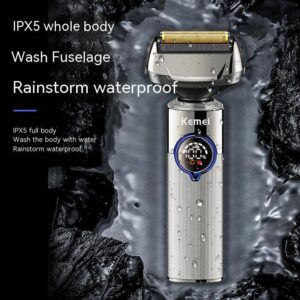 Kemei KM-3211 Reciprocating multi-function shaving nose hair trimming body washing LCD liquid crystal digital display shaver