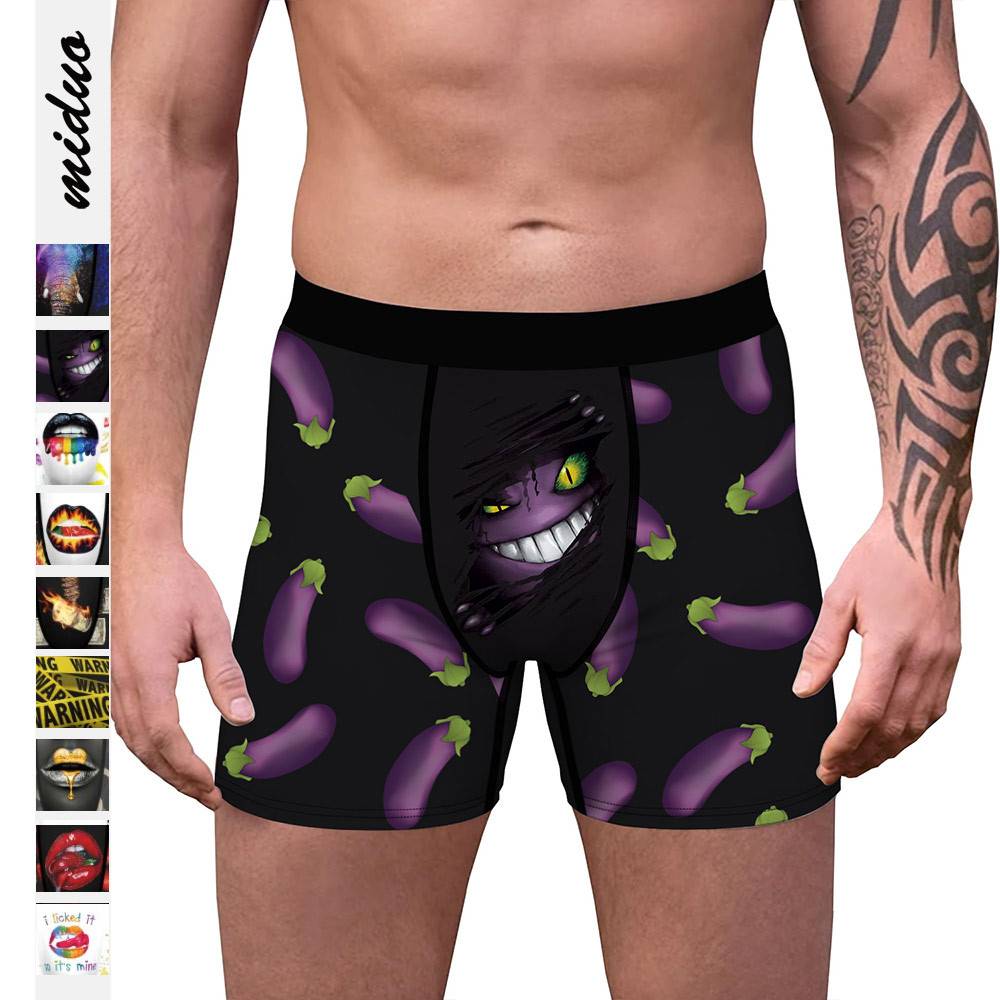 2023 new arrival Fashion sexy design cool boxer briefs breathable underwear mid-rise for men