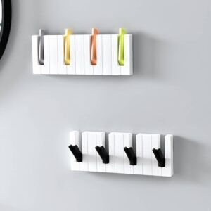 Piano Shape Artistic Coat Rack Wall Mounted Hanger Entry Hanging Coat Hat Clothes Holding Rack