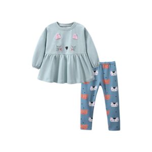 Little maven girls autumn sweater suit children’s long-sleeved cotton suit European and American casual trousers suit