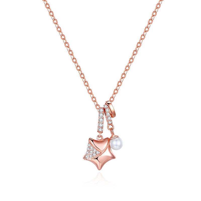 S925 Sterling silver Star necklace collarbone chain