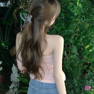 Light luxury transparent butterfly clip advanced design sense back of the head plate hair clip clip clip headdress clip hair accessories female tide