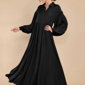 Long solid color dress