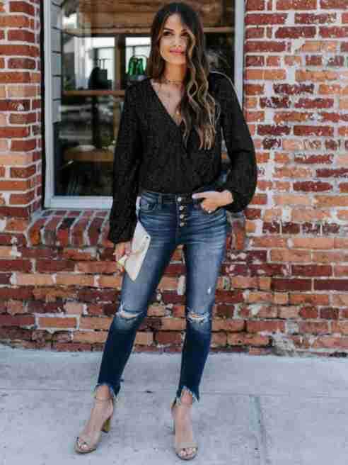 Women Off Shoulder V-Neck Blouses Floral Print Lantern Sleeve Ruffle Tops