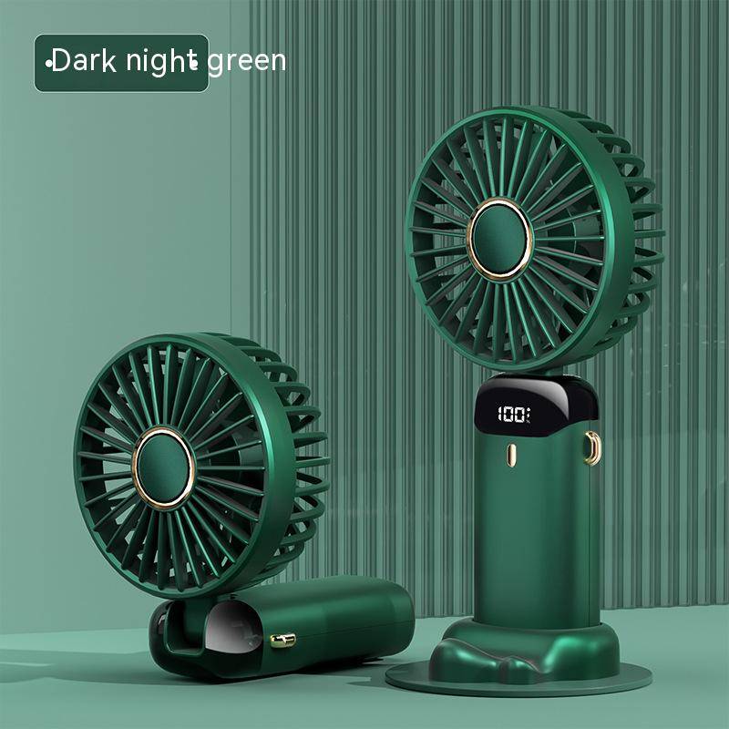 2023 new usb handheld fan mini portable student small fan digital display folding aromatherapy small electric fan