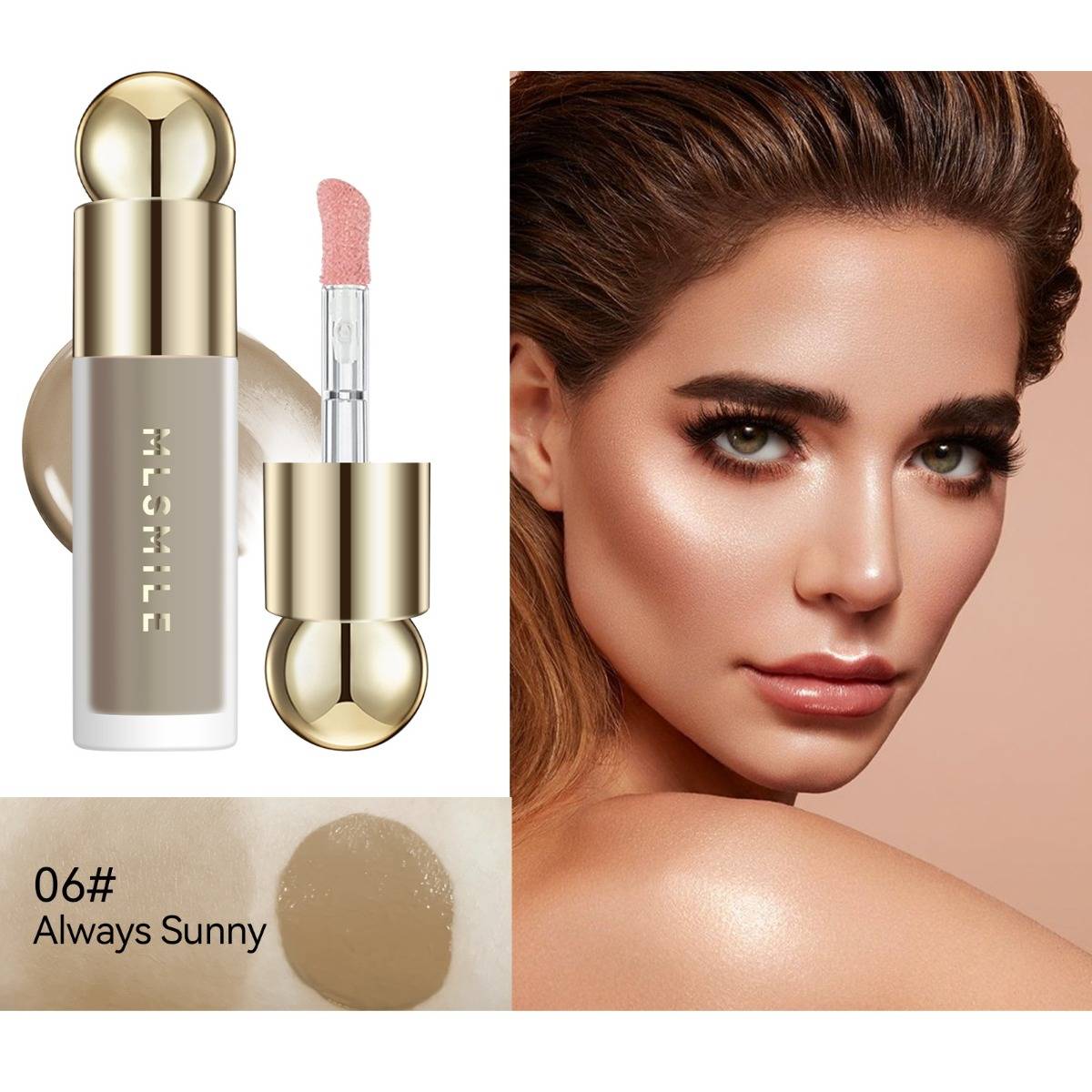 Liquid blush long-lasting coloring, waterproof high-gloss eyeshadow contouring, natural hydration, facial makeup, rouge blush