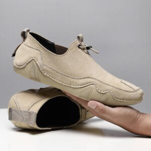 2023 cross-border hot style leather casual shoes men’s shoes cover feet breathable lazy shoes leather shoes all-match shoes men’s trendy sho