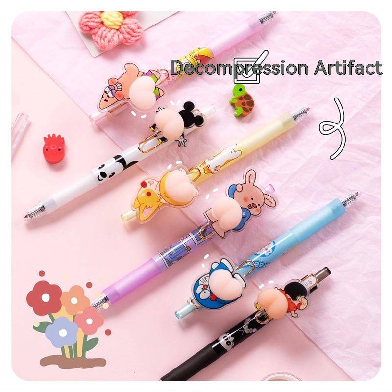 Decompression pinch cartoon animation push-action neutral pen