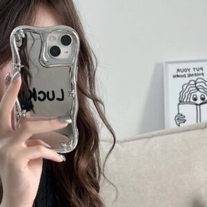 Phone Case For iphone 11 12 13 14 Pro Max Wave Edge Mirror Phone Case Cover