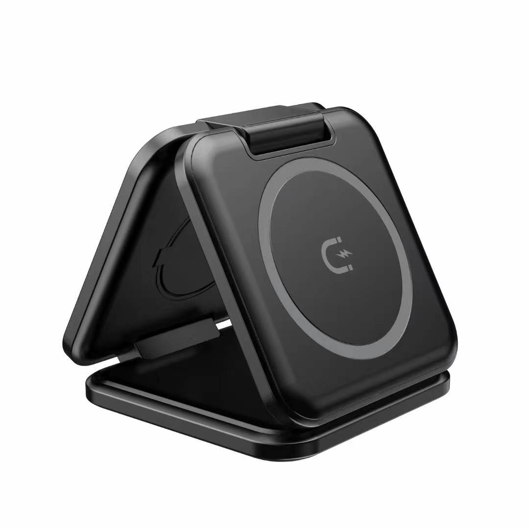 New folding 3-in-1 wireless charger magnetic magsafe15W for apple cell phone headset watch