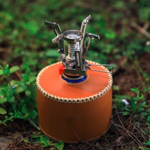 Camping camping integrated mini-stove with electronic ignition portable stove stove stove travel