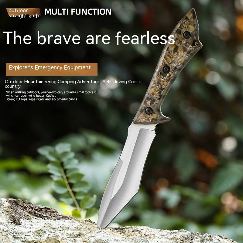 Outdoor Knife Camping Portable Cooking Multifunctional Pocket Knife High Hardness Outdoor Survival Defense Tied Waist Open Sharp Blade Knife
